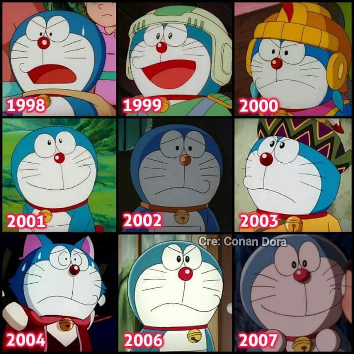 Tạo hình của Doraemon qua từng thời kỳ: Từ 1998 đến 2007