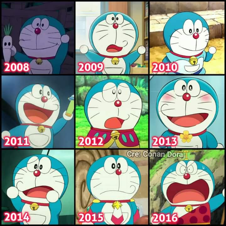 Tạo hình của Doraemon qua từng thời kỳ: Từ 2008 đến 2016
