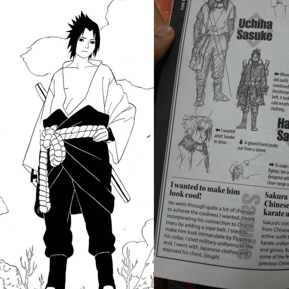 Uchiha Sasuke được tác giả phác hoạ 