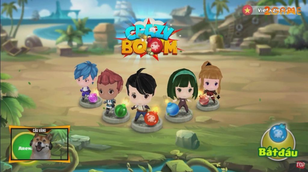 giao diện của game Crazy Boom
