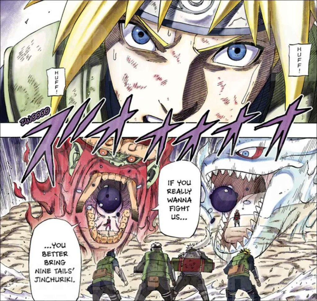 Minato đã có ý tưởng về một tuyệt kỹ có cách vận hành giống như Bom Vỹ Thú và nó chính là Rasengan