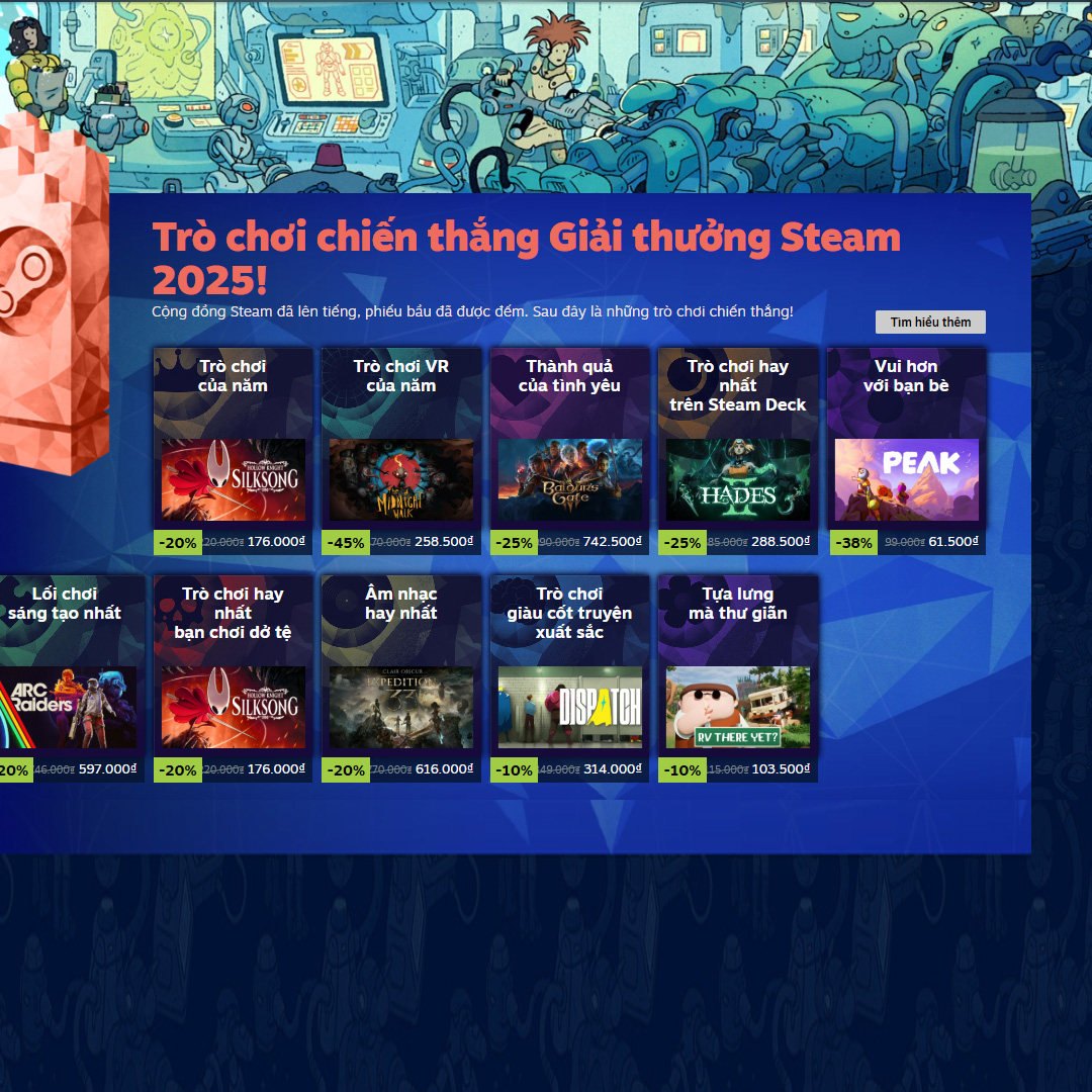Steam Awards 2025: Silksong thắng GOTY, Expedition 33 gây tranh cãi