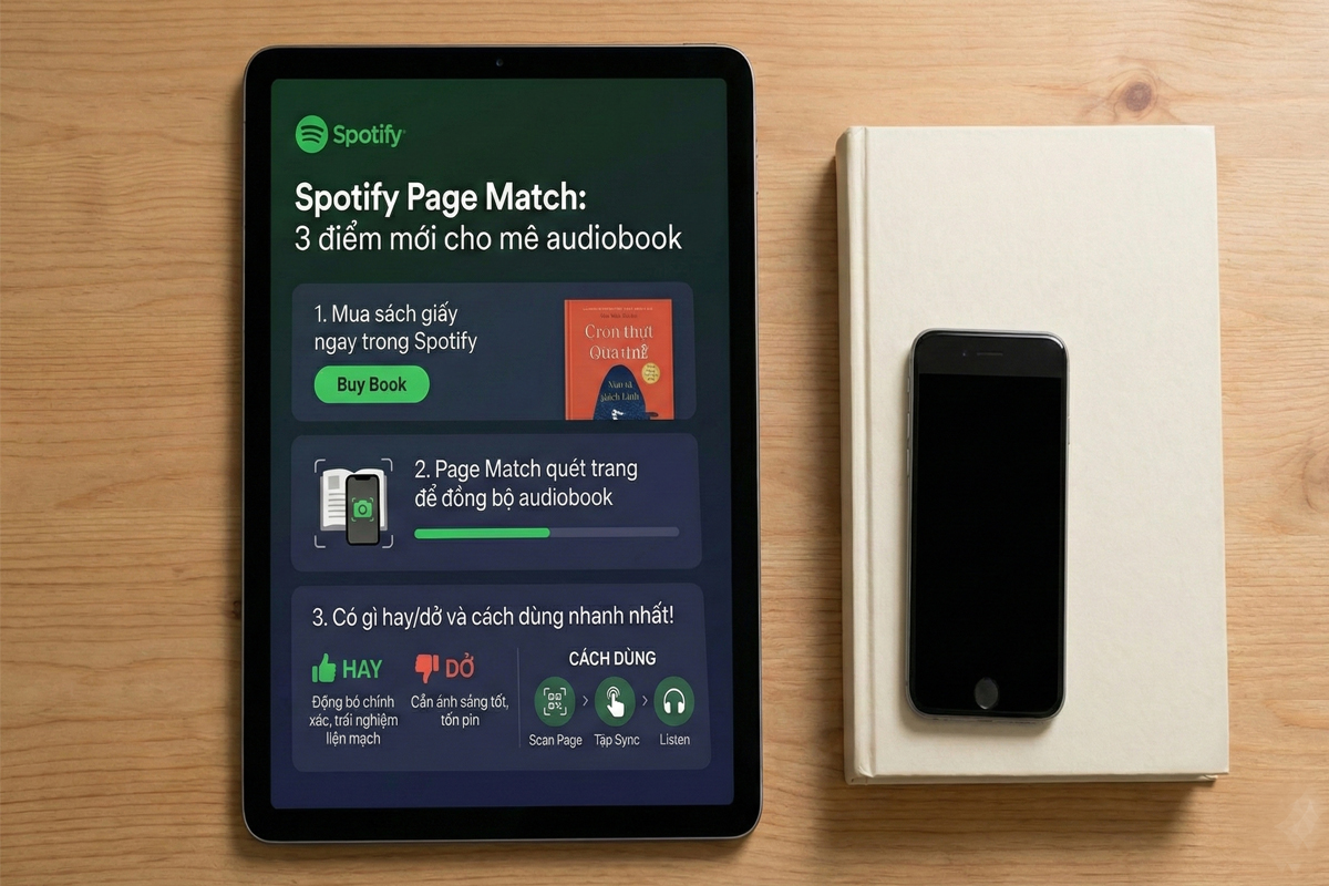 Spotify Page Match: 3 điểm mới cho mê audiobook