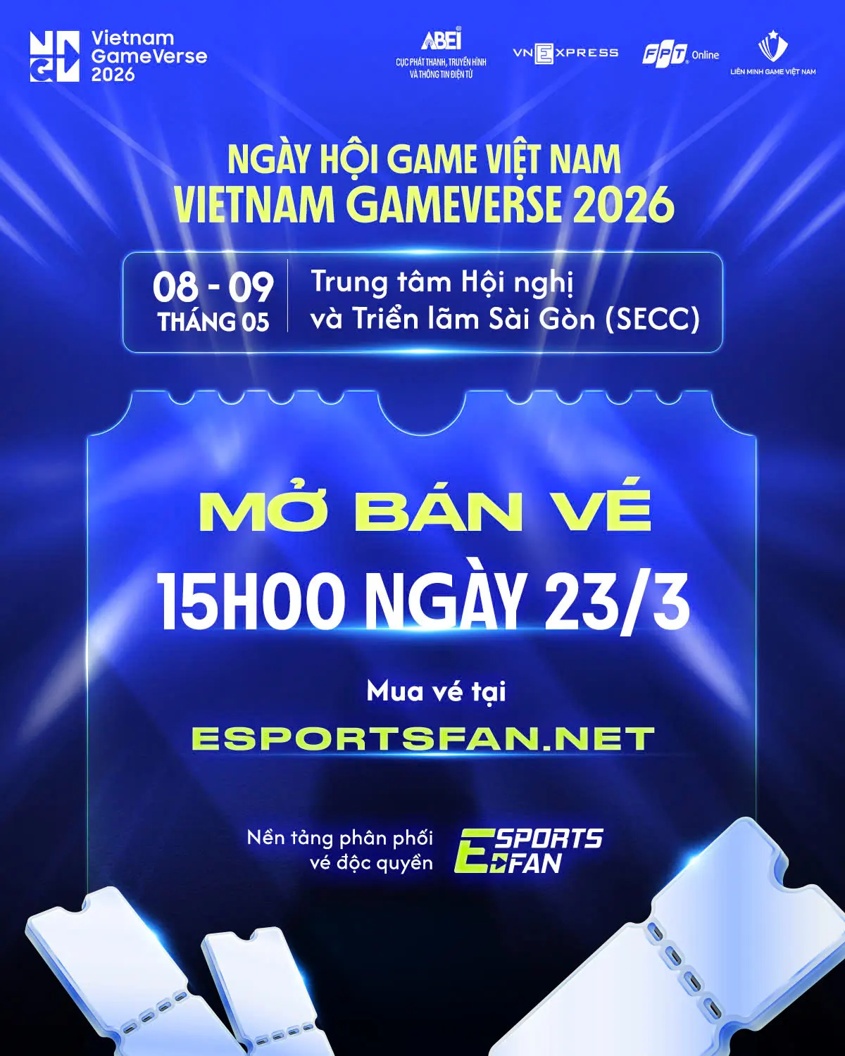 Chính thức mở bán vé sự kiện Vietnam GameVerse 2026 tại SECC (8-9/5)