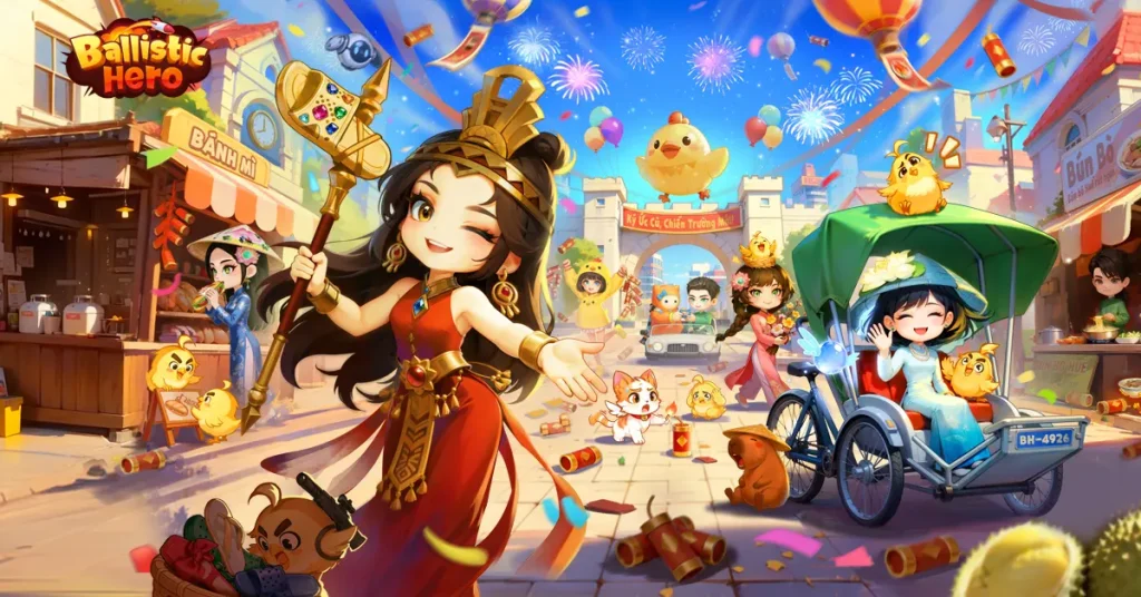 ồ họa 2D HD sắc nét và lối chơi hấp dẫn của Ballistic Hero VNG.