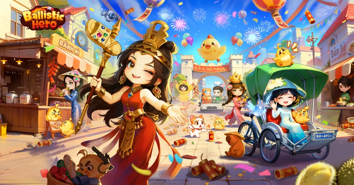 ồ họa 2D HD sắc nét và lối chơi hấp dẫn của Ballistic Hero VNG.