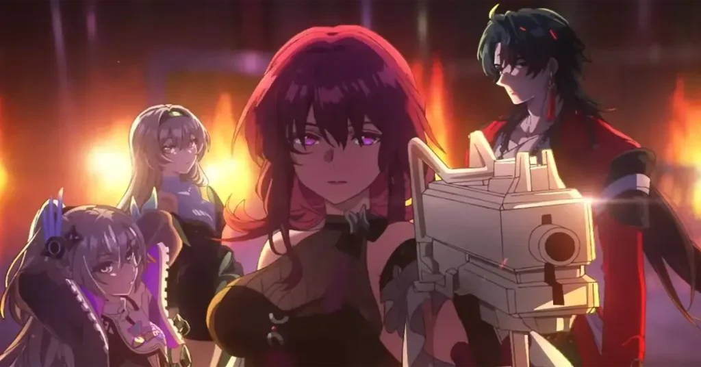 Cảnh chiến đấu cực cháy trong trailer anime concept của Honkai Star Rail do studio MAPPA thực hiện.