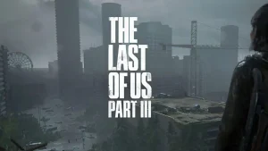 Ellie đứng trước một nhóm người sống sót bí ẩn, được cho là cộng đồng những người miễn nhiễm bào tử nấm trong The Last of Us Part 3.