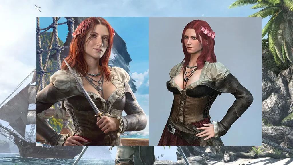 Hình ảnh so sánh tạo hình mới của nữ cướp biển Anne Bonny trong tựa game Assassin's Creed Black Flag Resynced