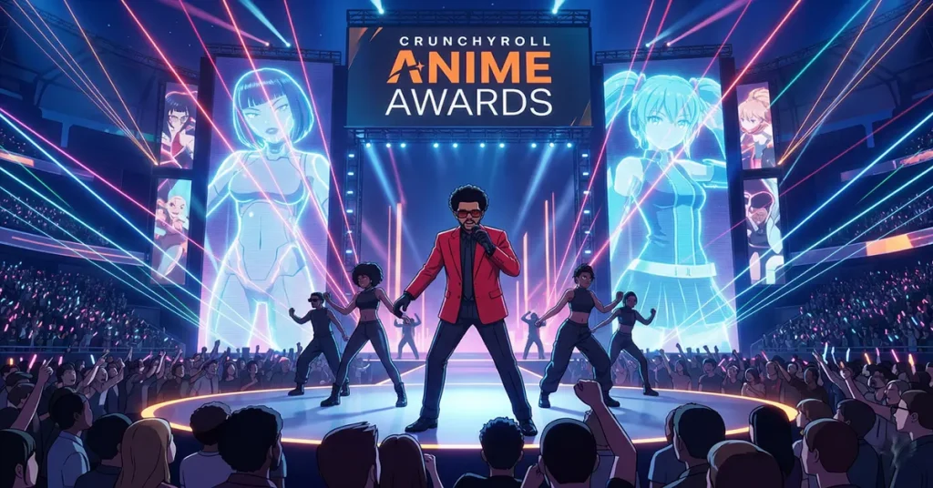 he Weeknd xuất hiện cực ngầu tại lễ trao giải Crunchyroll Anime Awards 2026