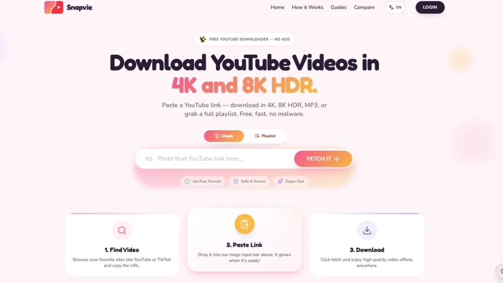 Giao diện trang web tải video YouTube chất lượng 4K và 8K hoàn toàn miễn phí do lập trình viên Việt Nam phát triển