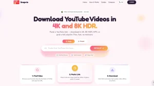 Giao diện trang web tải video YouTube chất lượng 4K và 8K hoàn toàn miễn phí do lập trình viên Việt Nam phát triển