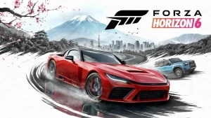 Hình ảnh siêu xe đua cực ngầu trên đường phố Tokyo rực rỡ ánh đèn neon trong game Forza Horizon 6