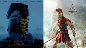 Kassandra Đứng Nhìn Lâu Đài Hy Lạp Phối Màu Điện Ảnh Tăm Tối Đặc Trưng Kiểu Christopher Nolan