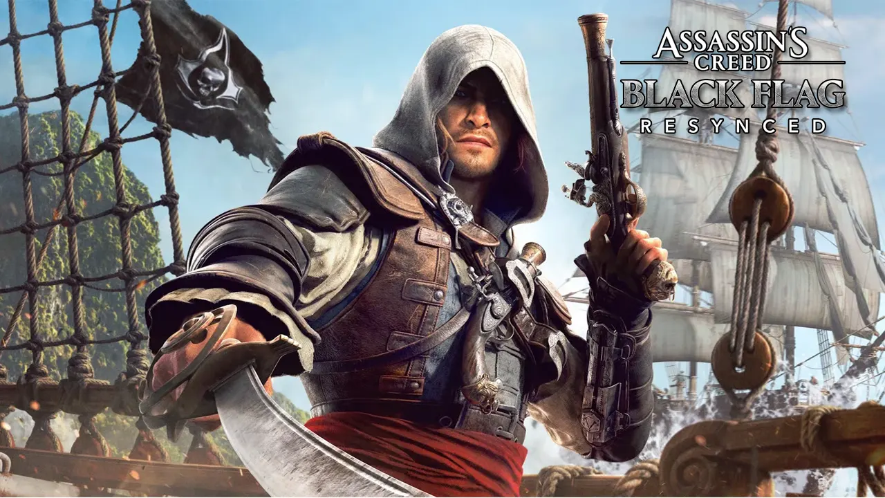 Thuyền Trưởng Edward Kenway Đứng Trên Boong Tàu Jackdaw Trong Black Flag Resynced