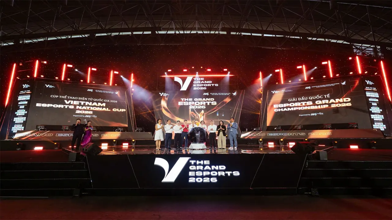 Sân Khấu Lễ Khai Mạc Rực Rỡ Sắc Màu Của Giải Đấu The Grand Esports Năm 2026.