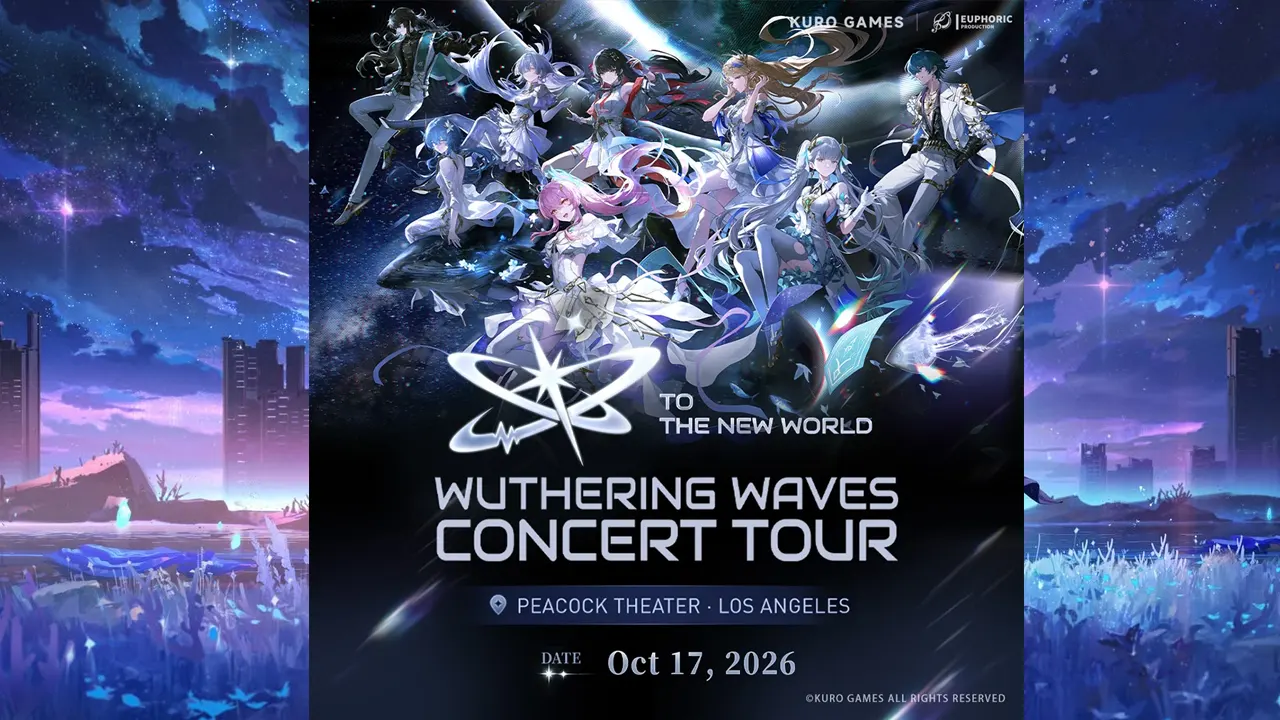 Poster Chính Thức Của Wuthering Waves Concert Tour To the New World Tại Los Angeles.