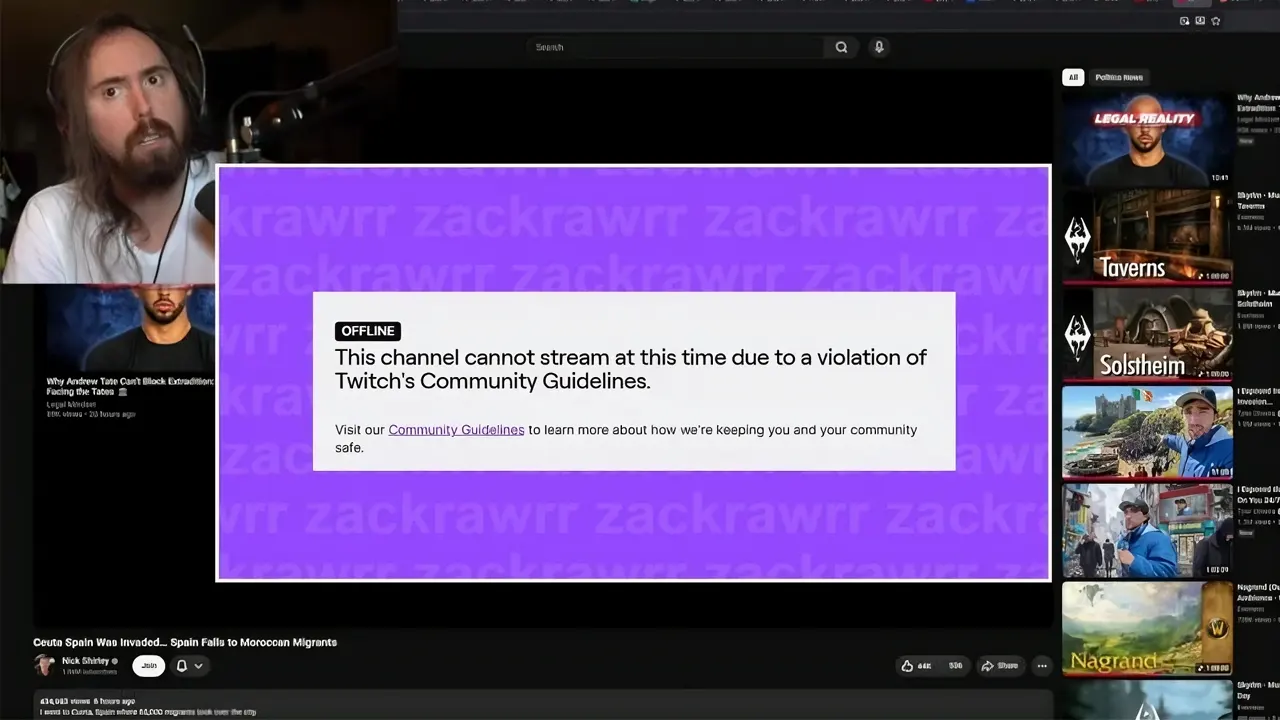 Streamer Asmongold bị Twitch cấm tài khoản tạm thời sau phát ngôn gây tranh cãi