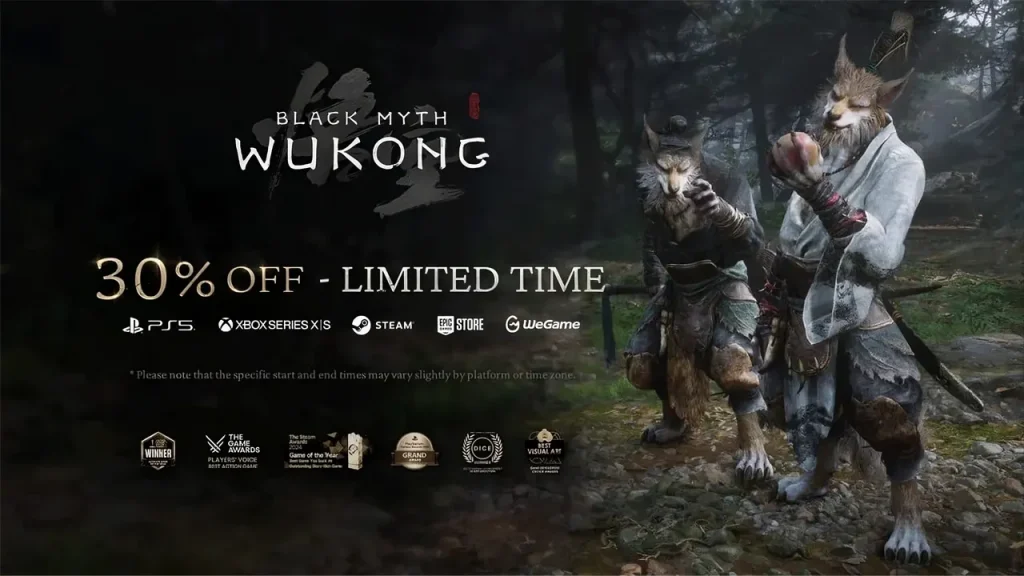 Black Myth Wukong xác nhận giảm giá 30 phần trăm trên mọi nền tảng