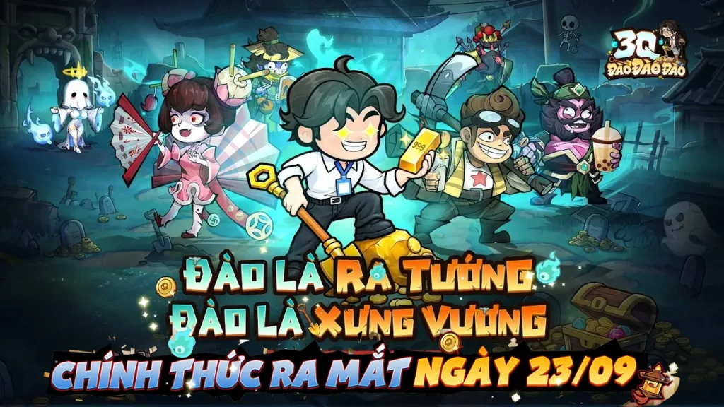 3Q Đào Đào Đào tựa game idle thẻ tướng kết hợp đề tài Tam Quốc và đạo mộ chính thức ra mắt tại Việt Nam