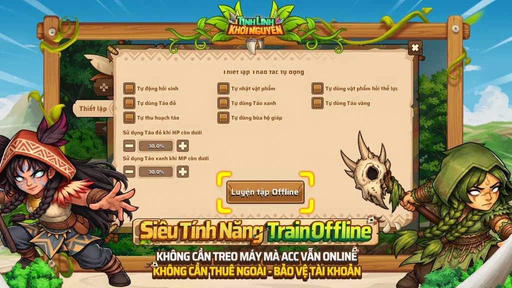 Trainoffline - tính năng cực kỳ độc đáo - không cần online nhưng nhân vật vẫn treo
