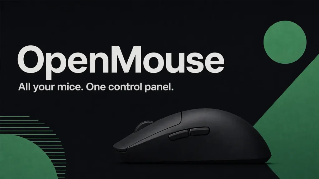 Giao diện OpenMouse Web Driver cho phép tùy chỉnh thông số chuột ngay trên trình duyệt