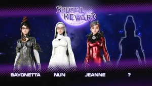 Hình ảnh Eve trong trang phục collab Bayonetta thuộc phiên bản Stellar Blade Complete Edition trên Nintendo Switch 2