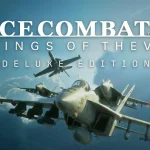 Cận cảnh phi công và buồng lái chiến đấu cơ giữa nhiều tầng mây trong Ace Combat 8.