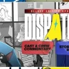 Các nhân vật Dispatch trên màn hình máy tính cùng giấy nhắc kỷ niệm một năm vào ngày 22/10.