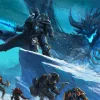 Nhóm mạo hiểm đối đầu các kẻ thù Azeroth trong tranh quảng bá D&D: World of Warcraft.