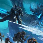 Nhóm mạo hiểm đối đầu các kẻ thù Azeroth trong tranh quảng bá D&D: World of Warcraft.