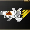 hiến binh Saiyan mặc đồng phục xanh lá của Capsule Corp tỏa hào quang vàng rực trên bậc thang thành phố trong Dragon Ball Xenoverse 3.