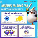 Infographic Appreciation Missions của TFT với bốn phần thưởng và điều kiện nhận từ bản 19.1.