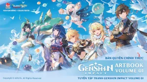 Kim Đồng công bố bản quyền Artbook Genshin Impact Volume 01 tại Việt Nam.