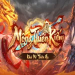 Ảnh quảng bá Mộng Thiên Kiếm với hai nhân vật giữa khung cảnh võ lâm.