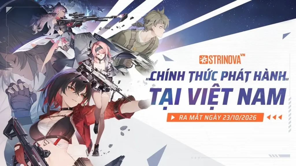 Dàn nhân vật phong cách anime trong tựa game bắn súng chiến thuật Strinova: Biệt Đội Anime.