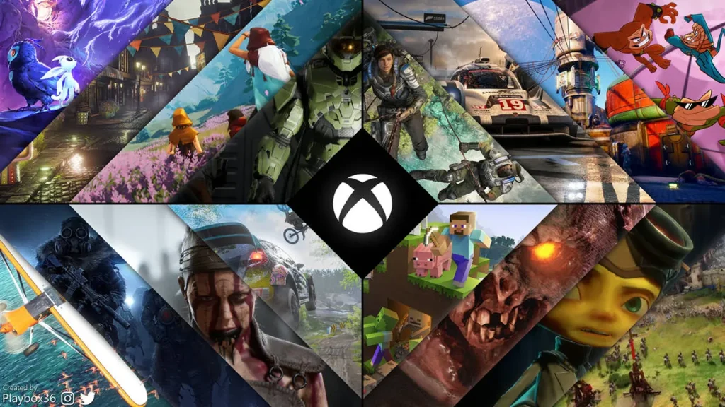 Biểu tượng Xbox và chữ XP màu trắng trên nền đen.