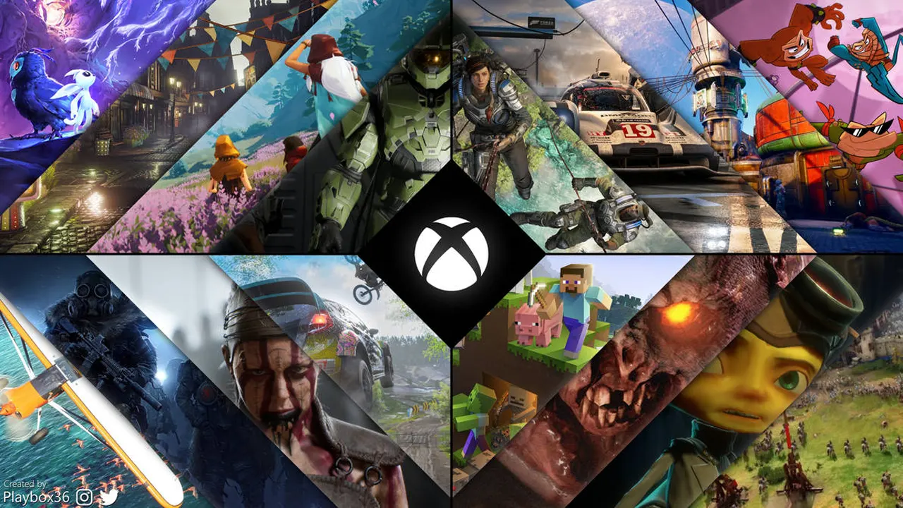 Biểu tượng Xbox và chữ XP màu trắng trên nền đen.